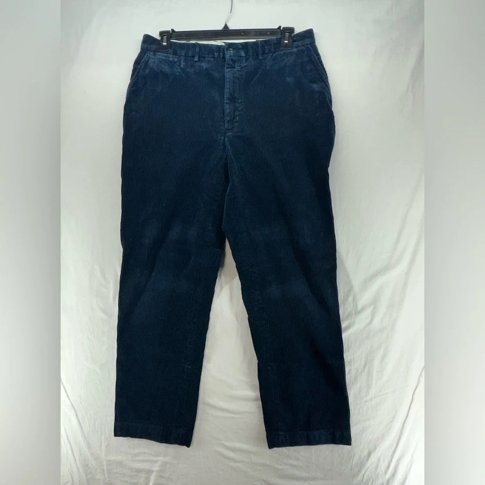 Vintage Polo‎ Ralph Lauren Andrew Pant Mens 36x32 Navy Blue Elephant Corduroy